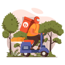 پیش‌نمایش فایل food-delivery-on-motorbike-4650521 از پک تحویل غذا