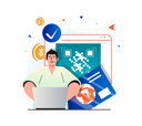 پیش‌نمایش فایل international-payment-via-qr-code-4658571 از پک پرداخت امن