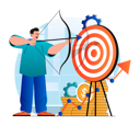 پیش‌نمایش فایل businessman-hitting-business-target-4738088 از پک کسب و کار