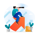 پیش‌نمایش فایل businesswoman-searching-new-opportunity-4738100 از پک کسب و کار