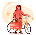 پیش‌نمایش فایل food-delivery-boy-on-cycle-4836344 از پک حرفه