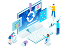 پیش‌نمایش فایل cloud-sync-4836210 از پک ایزومتریک