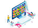 پیش‌نمایش فایل digital-library-4836221 از پک ایزومتریک