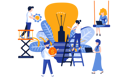 پیش‌نمایش فایل employee-working-on-business-idea-4836621 از پک فعالیت‌های تجاری