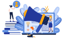 پیش‌نمایش فایل online-megaphone-marketing-4836639 از پک فعالیت‌های تجاری