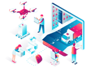 پیش‌نمایش فایل delivery-service-4836142 از پک ایزومتریک