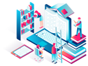 پیش‌نمایش فایل digital-library-4836144 از پک ایزومتریک