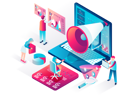 پیش‌نمایش فایل digital-marketing-4836139 از پک ایزومتریک