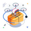 پیش‌نمایش فایل drone-delivering-food-package-4836691 از پک تحویل غذا