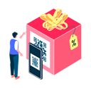 پیش‌نمایش فایل scanning-gift-qr-code-4841381 از پک خرید