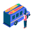 پیش‌نمایش فایل boy-going-for-surfing-at-beach-4841411 از پک سفر و تعطیلات
