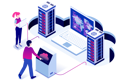پیش‌نمایش فایل engineers-maintaining-cloud-server-4866617 از پک ایزومتریک