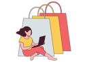 پیش‌نمایش فایل girl-doing-online-shopping-5415332 از پک خرید