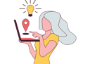 پیش‌نمایش فایل creative-lady-developing-location-service-5415433 از پک توسعه وب