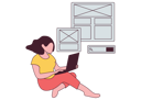 پیش‌نمایش فایل female-web-designer-5415419 از پک توسعه وب