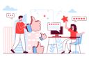 پیش‌نمایش فایل consumer-giving-positive-feedback-5425563 از پک فعالیت افراد