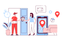 پیش‌نمایش فایل delivery-man-delivering-parcel-to-customer-location-5425576 از پک فعالیت افراد
