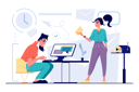 پیش‌نمایش فایل employees-working-on-email-marketing-5424951 از پک حرفه