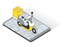 پیش‌نمایش فایل delivery-on-scooter-5425076 از پک تحویل