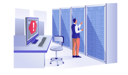 پیش‌نمایش فایل engineer-maintains-connection-and-configures-hardware-in-server-room-rack-5756448 از پک مجموعه متنوع