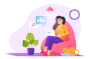 پیش‌نمایش فایل woman-working-on-laptop-while-sitting-on-beanbag-6021086 از پک سبک زندگی مردم