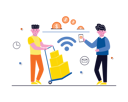 پیش‌نمایش فایل man-doing-online-payment-for-delivery-6430713 از پک بانکداری موبایل