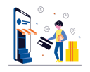 پیش‌نمایش فایل man-doing-online-payment-via-card-6430722 از پک خرید با موبایل