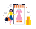 پیش‌نمایش فایل woman-purchasing-product-by-mobile-app-6430720 از پک خرید با موبایل