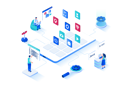 پیش‌نمایش فایل app-development-6430932 از پک متنوع – سبک ایزومتریک