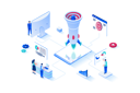پیش‌نمایش فایل digital-marketing-6430913 از پک متنوع – سبک ایزومتریک