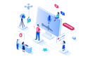 پیش‌نمایش فایل live-blogging-6430903 از پک متنوع – سبک ایزومتریک