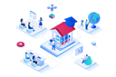 پیش‌نمایش فایل online-education-6430924 از پک متنوع – سبک ایزومتریک