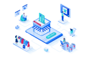 پیش‌نمایش فایل online-shopping-6430923 از پک متنوع – سبک ایزومتریک