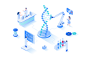 پیش‌نمایش فایل scientists-explore-molecular-structure-of-dna-6430918 از پک متنوع – سبک ایزومتریک