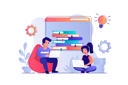 پیش‌نمایش فایل boy-and-girl-studying-online-using-laptops-6431022 از پک مجموعه متنوع