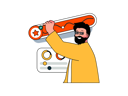 پیش‌نمایش فایل businessman-looking-at-customer-rating-8566218 از پک بازاریابی دیجیتال