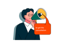 پیش‌نمایش فایل businessman-marketing-to-get-consultation-8566223 از پک بازاریابی دیجیتال