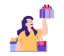 پیش‌نمایش فایل girl-holding-gift-8602666 از پک خرید