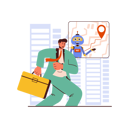 پیش‌نمایش فایل virtual-assistant-helping-in-map-8620674 از پک دستیار مجازی
