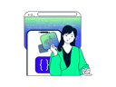 پیش‌نمایش فایل female-programmer-thinking-about-code-8566348 از پک نرم‌افزار برنامه‌نویسی