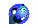 پیش‌نمایش فایل man-having-coding-idea-8566353 از پک نرم‌افزار برنامه‌نویسی