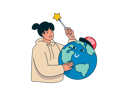 پیش‌نمایش فایل girl-holding-earth-globe-8566368 از پک ذخیره و زمین