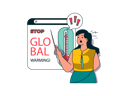 پیش‌نمایش فایل girl-showing-stop-global-warming-8566384 از پک ذخیره و زمین