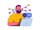 پیش‌نمایش فایل beard-man-doing-online-shopping-8566430 از پک خرید