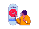 پیش‌نمایش فایل curly-boy-starting-shopping-online-8566416 از پک خرید