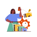 پیش‌نمایش فایل girl-doing-shopping-using-mobile-8620459 از پک تجارت موبایل