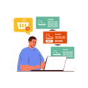 پیش‌نمایش فایل man-choose-shoes-and-add-to-cart-online-8620489 از پک خرید آنلاین