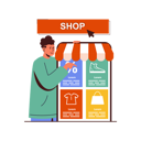 پیش‌نمایش فایل mobile-shopping-8620484 از پک خرید آنلاین