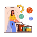 پیش‌نمایش فایل young-woman-doing-online-shopping-8620481 از پک خرید آنلاین