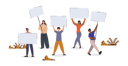 پیش‌نمایش فایل people-holding-blank-empty-banners-9746658 از پک فعالیت افراد